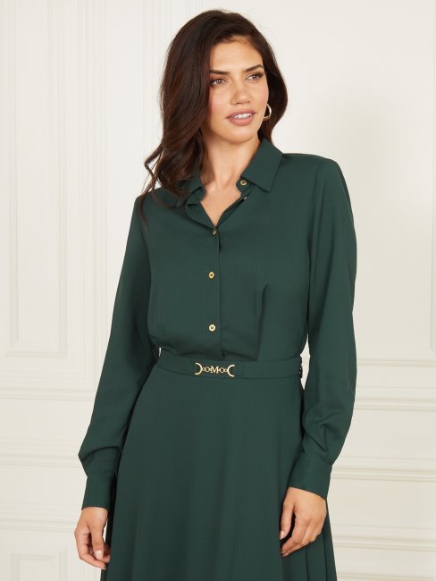Robe évasée Lillibeth Chenille Vert Guess