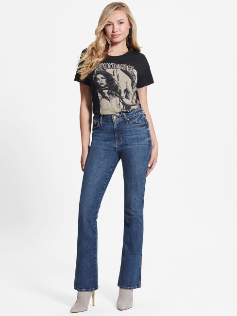 Tee Shirt Eco Western Girl Noir De Jais Devinez