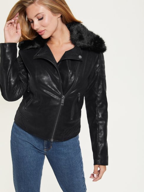 Veste Moto Olivia Noir Jet Guess