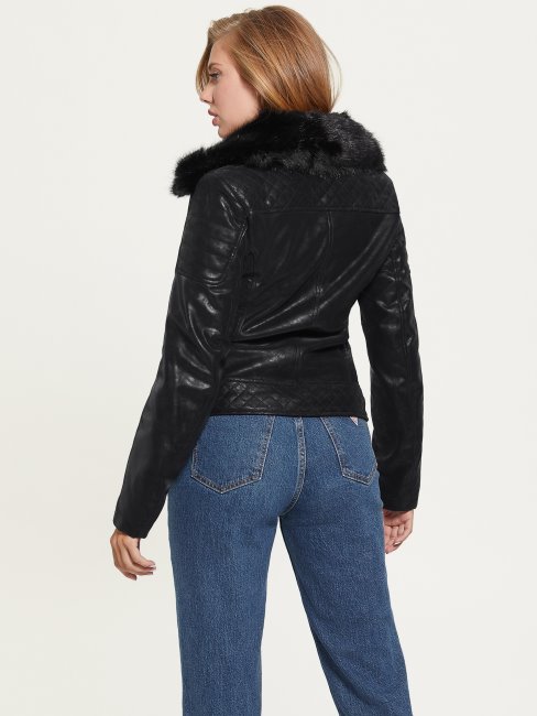 Veste Moto Olivia Noir Jet Guess