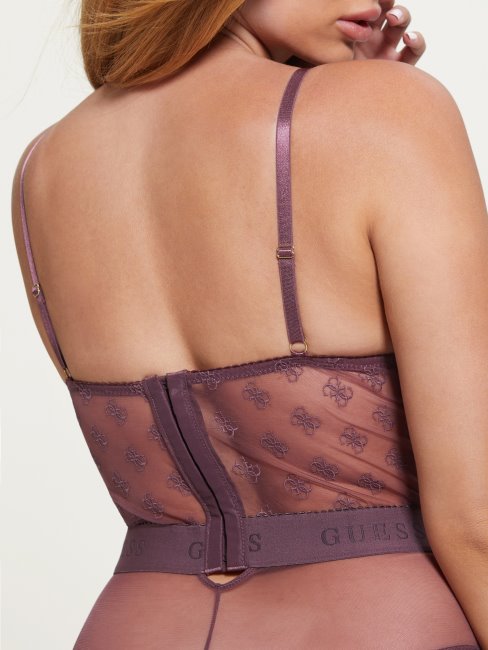 Corps En Maille Elaine Guess Violet Minéral