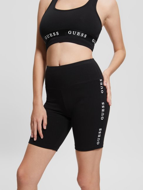 Guess Short De Motard à Bande Eco Aline Noir Jet