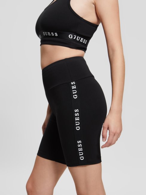 Guess Short De Motard à Bande Eco Aline Noir Jet