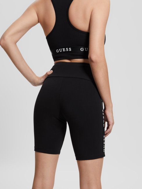 Guess Short De Motard à Bande Eco Aline Noir Jet