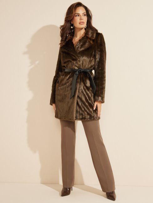 Manteau Guess Caroline Mélange De Vison