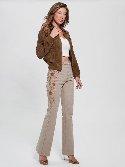 Veste Cuir Marron Chêne Multi Marie Guess