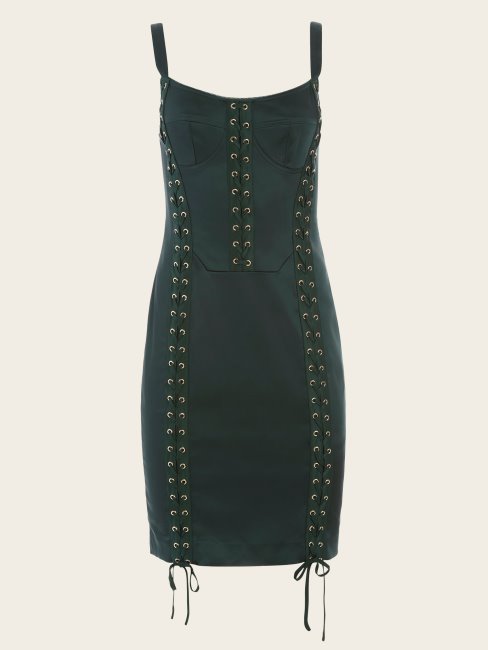 Robe Renaissance à Lacets Guess Vert Chenille
