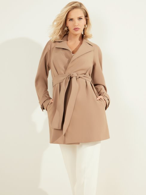 Manteau Enveloppant Austin Marron Shiitake Guess