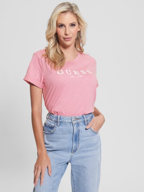T-shirt éco Logo à Revers Guess Vintage Blush