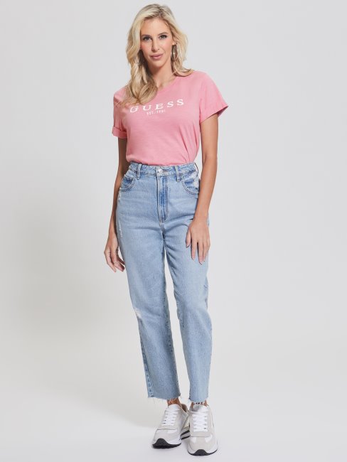 T-shirt éco Logo à Revers Guess Vintage Blush