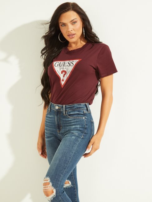 Devinez Eco Triangle Logo Tee Mystique Vin