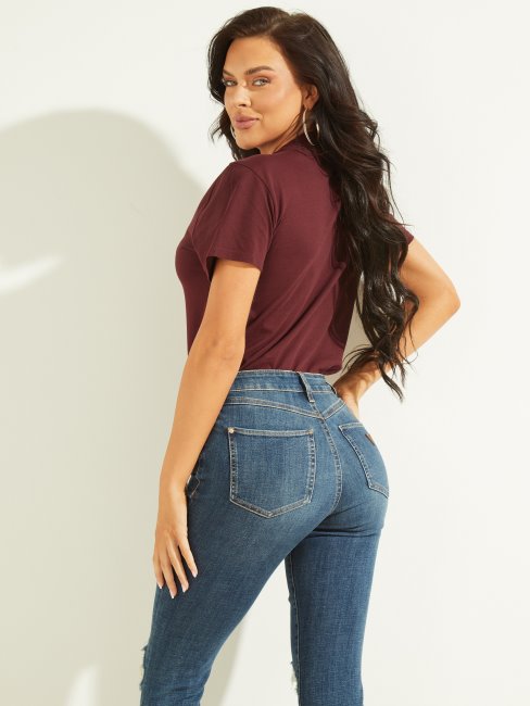 Devinez Eco Triangle Logo Tee Mystique Vin