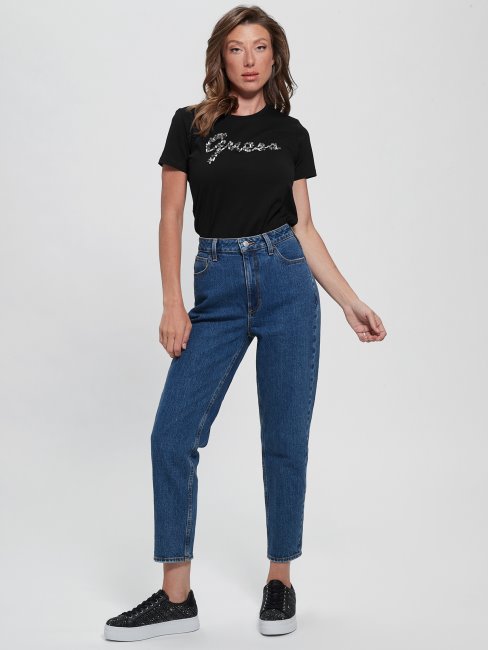 Tee Eco Bonita Logo Jet Noir Guess