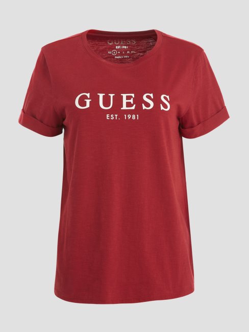 T-shirt Jus De Betterave Rouge Logo Guess Eco à Revers