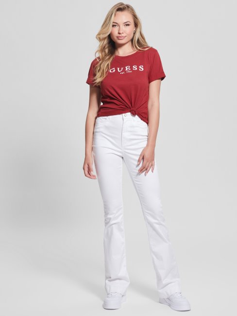 T-shirt Jus De Betterave Rouge Logo Guess Eco à Revers