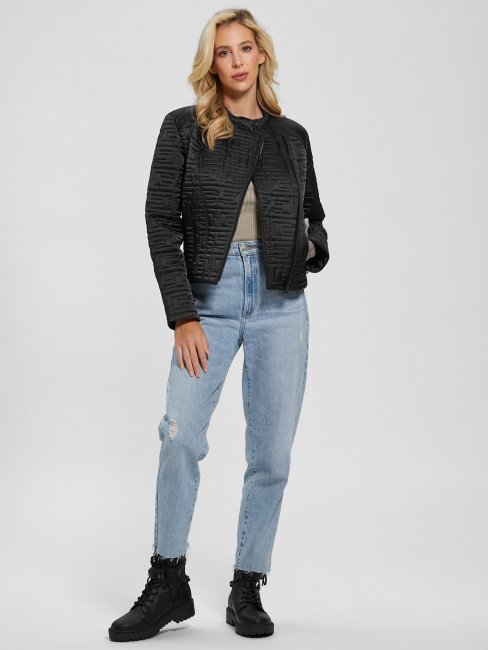 Veste Matelassée Guess Marine Noir De Jais