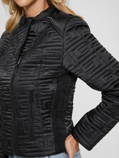 Veste Matelassée Guess Marine Noir De Jais