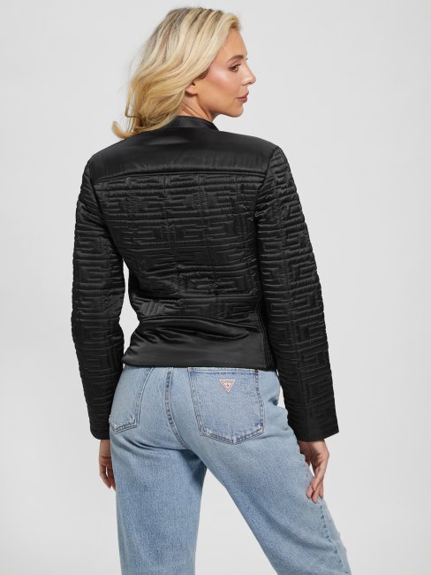 Veste Matelassée Guess Marine Noir De Jais