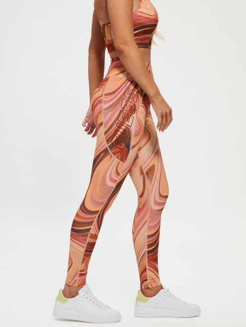 Eco Eppie Active Leggings Dancing Dunes Red Guess