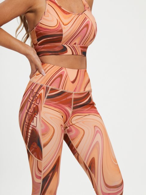 Eco Eppie Active Leggings Dancing Dunes Red Guess