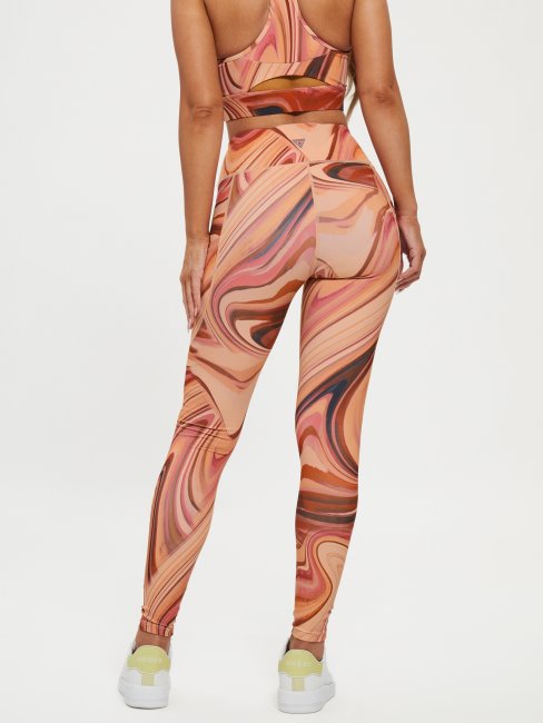 Eco Eppie Active Leggings Dancing Dunes Red Guess