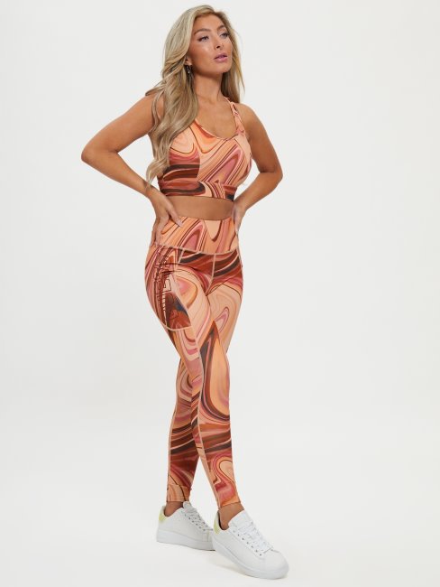 Eco Eppie Active Leggings Dancing Dunes Red Guess