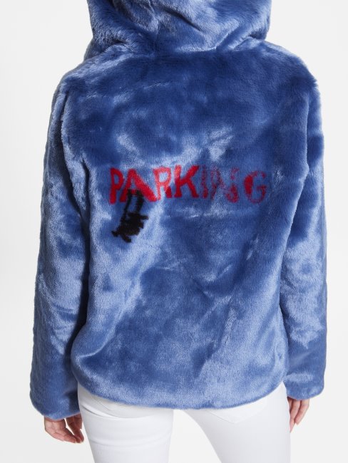 Daniela Veste En Fausse Fourrure Bleu Passion Guess