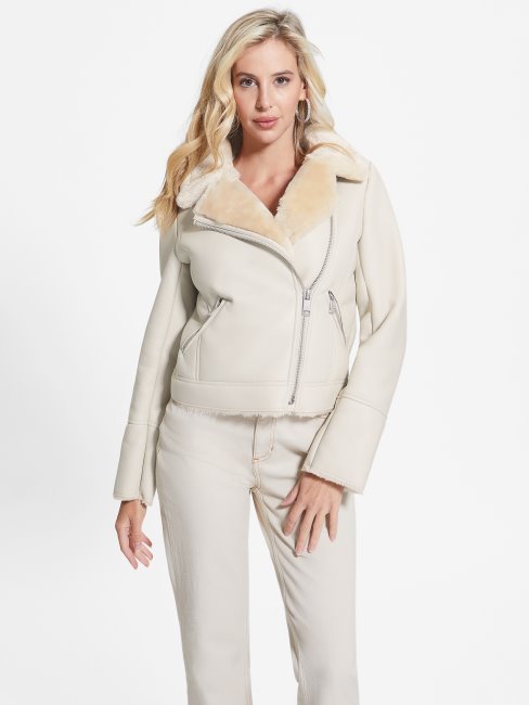 Smart Stone Guess Veste De Moto En Similicuir Denise