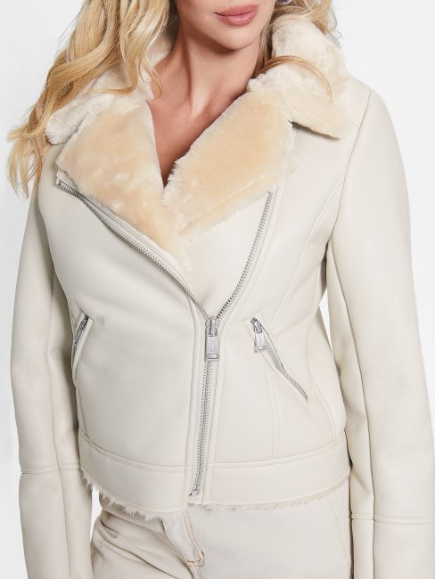 Smart Stone Guess Veste De Moto En Similicuir Denise