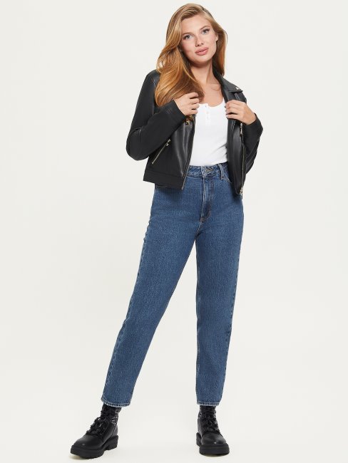 Veste De Moto Courte Venom Guess Jet Black Multi