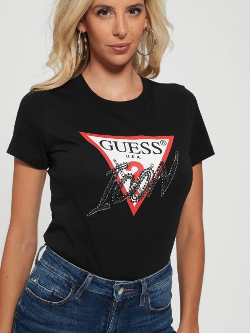 T-shirt Icône à Logo Eco Noir Jet