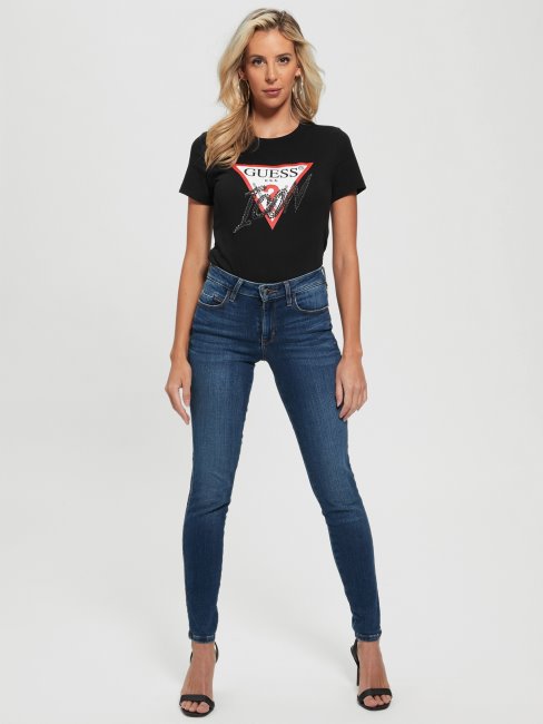 T-shirt Icône à Logo Eco Noir Jet