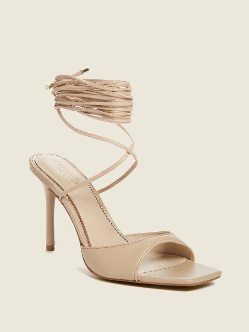 Dalisa Sandale à Lacets En Cuir Guess Light Natural 110