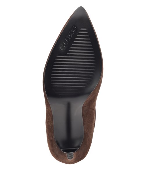 Bottillon Souple En Suède Backy Guess Brun Moyen