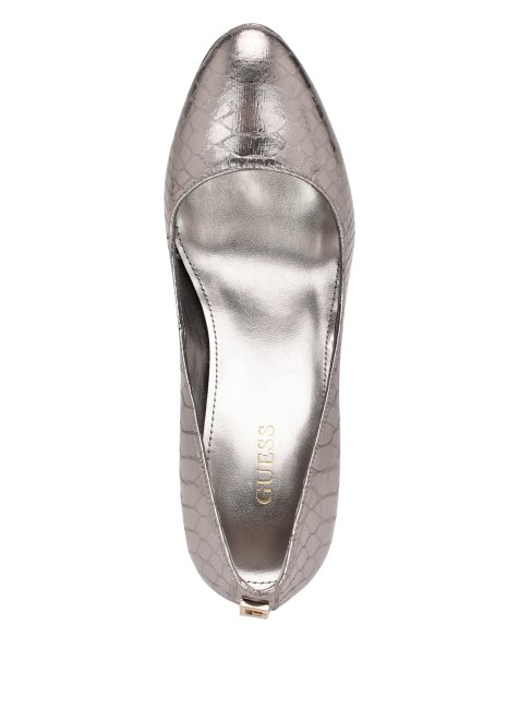 Escarpins à Plateforme En Python Cador étain Guess