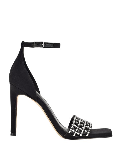 Guess 001 Voile Noir Strass Cage Serres à Lanières