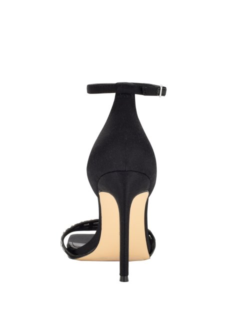 Guess 001 Voile Noir Strass Cage Serres à Lanières