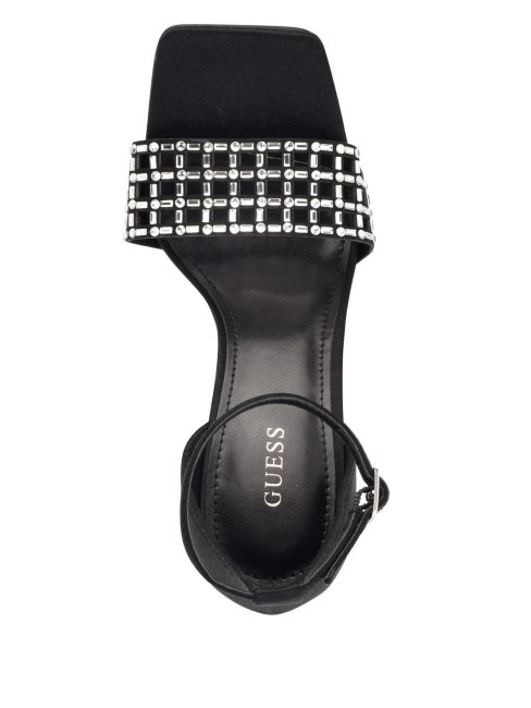 Guess 001 Voile Noir Strass Cage Serres à Lanières