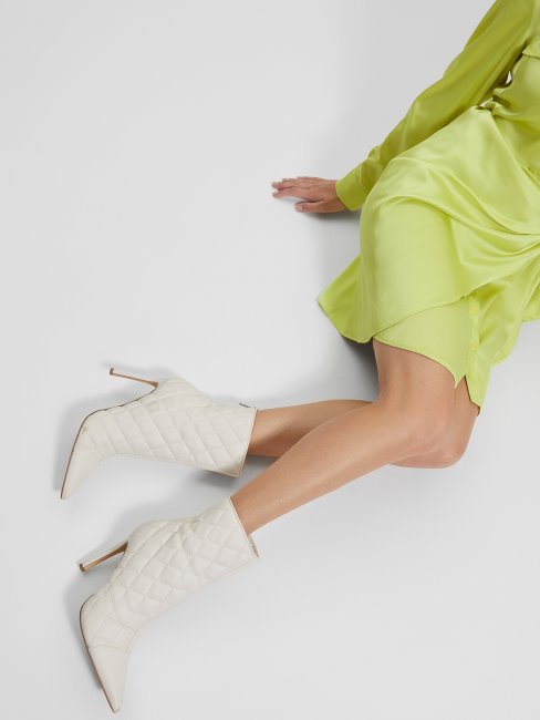 Guess Simoney Bottines Zippées Ivoire 150