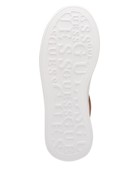 Guess Baskets Basses à Logo Cleva Marron Moyen