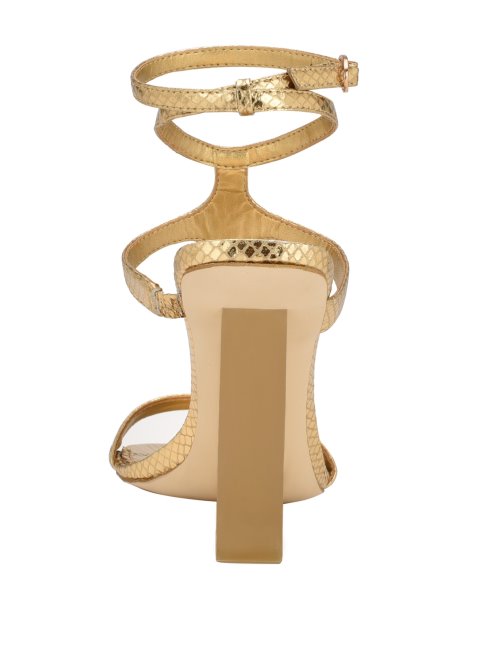 Guess Bacio Métallisé T-strap Talons Compensés Ou