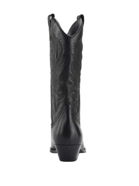 Guess Bottes De Cow-girl En Cuir Noir 001 Gallen