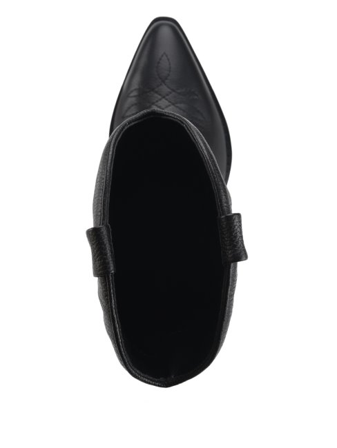 Guess Bottes De Cow-girl En Cuir Noir 001 Gallen