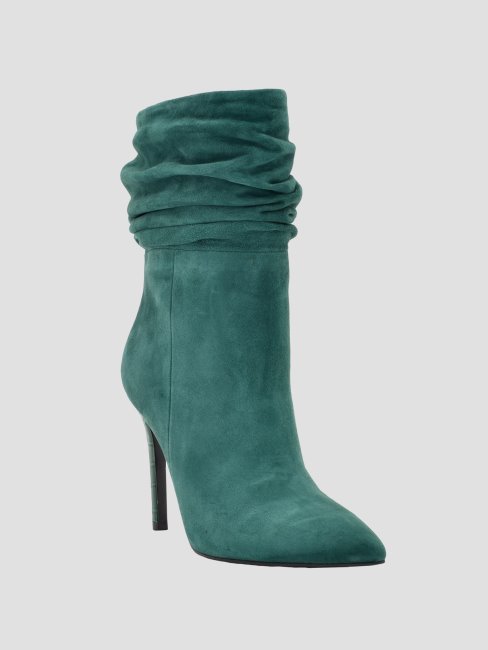 Guess 310 Bottillon Souple En Suède Backy Vert Moyen