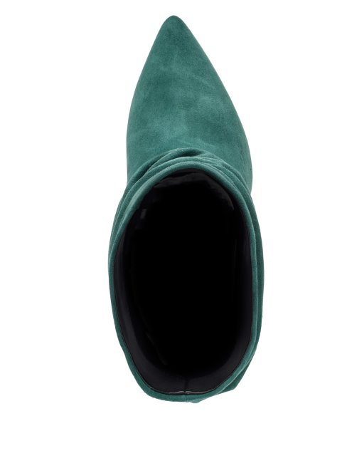 Guess 310 Bottillon Souple En Suède Backy Vert Moyen