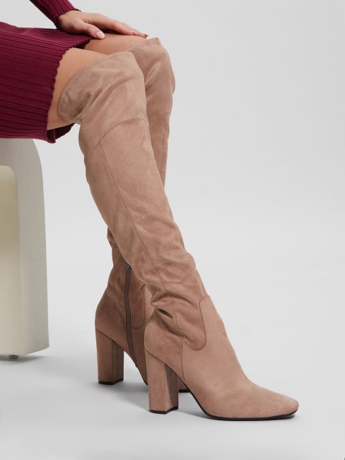 Abetter Cuissardes En Faux Daim Marron Moyen Guess