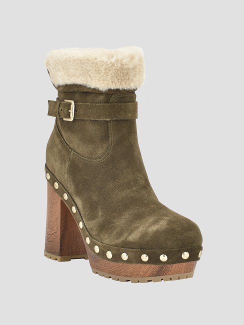 Bottillons Doublés Fausse Fourrure 310 Guess Damina Vert Moyen