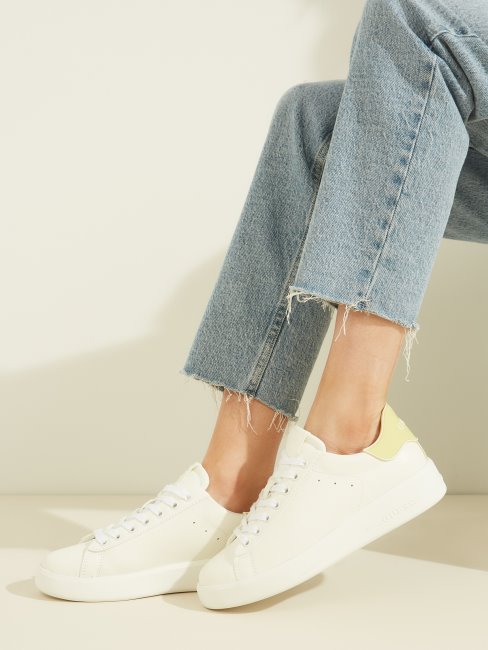 Guess Rockies Ivoire Baskets à Talon Pop