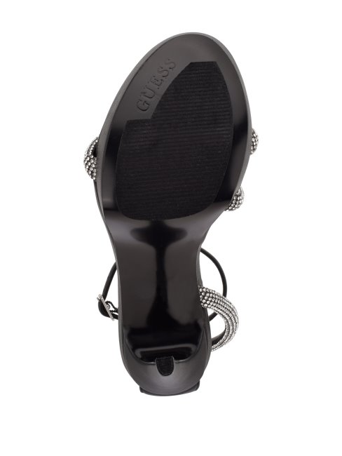 Guess Casidee Strass Plaque-forme Serres Noir1