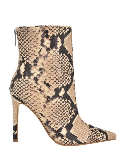Bottines à Talon Zippées Simone 101 Naturelles Moyenne De Guess
